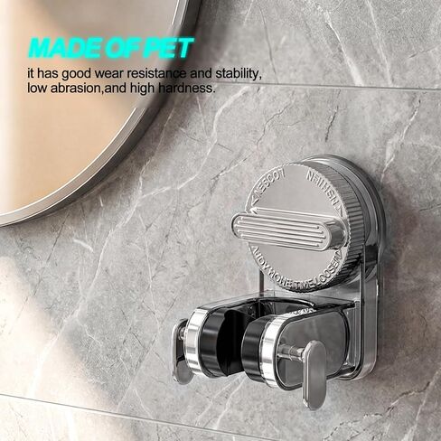 حامل رأس الدش، دعامة مقبض دش محمول باللون الأبيض، حامل عصا تثبيت على جدار الحمام قابل للتعديل in Kuwait