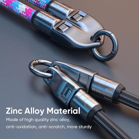 C to C 240W Charging Cable with Wearable Bracelet Design, 5A Fast Charging Phone Lanyard, Portable USB-C Cable for Smartphones, Tablets, Laptops (Pink) in Saudi Arabia