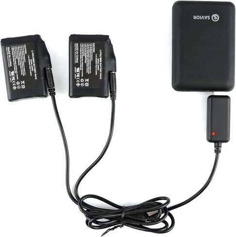SAVIOR HEAT USB Charging Cable Wall Adapter Charger for Heated Gloves Mittens Liners and Socks, Compatible with 7.4V 2200mAh 3000mAh Li-Polymer Batteries in Saudi Arabia