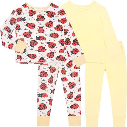 hibshaby Rayon of Bamboo Kid Clothes Top and Bottom Sets - Toddler Boys Girls Matching Outfits of Cute Print and Solid Colors in Saudi Arabia