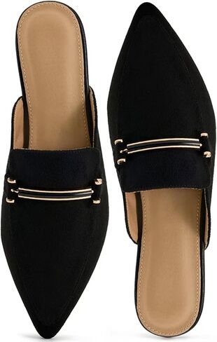 Alicegana Mules for Women Dressy Flats: Comfortable Pointed Toe Slingback Flats Business Casual Slip On Shoes Backless Loafers in Saudi Arabia