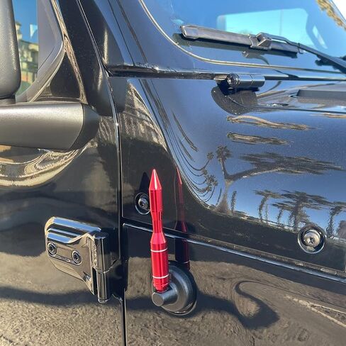 Aluminum Antenna Compatible for 2007-2018 Jeep Wrangler JK and 2018-2025 Jeep JL/JLU,2019-2025 Jeep Gladiator JT, Antenna Replacement Assembly Accessories,Red in Saudi Arabia
