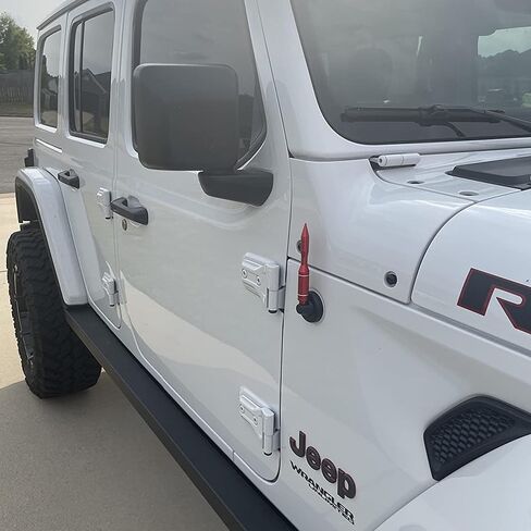 Aluminum Antenna Compatible for 2007-2018 Jeep Wrangler JK and 2018-2025 Jeep JL/JLU,2019-2025 Jeep Gladiator JT, Antenna Replacement Assembly Accessories,Red in Saudi Arabia