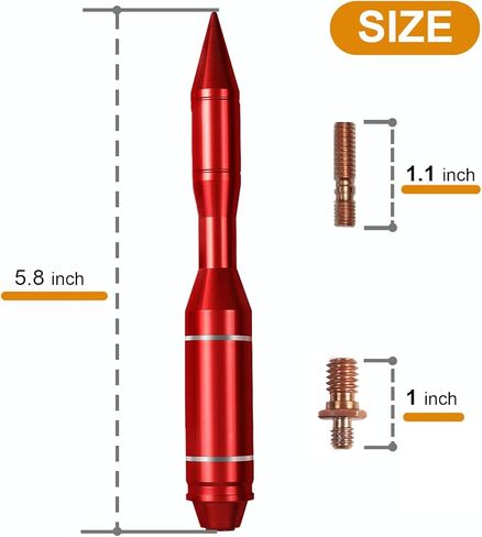 Aluminum Antenna Compatible for 2007-2018 Jeep Wrangler JK and 2018-2025 Jeep JL/JLU,2019-2025 Jeep Gladiator JT, Antenna Replacement Assembly Accessories,Red in Saudi Arabia