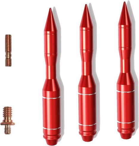 Aluminum Antenna Compatible for 2007-2018 Jeep Wrangler JK and 2018-2025 Jeep JL/JLU,2019-2025 Jeep Gladiator JT, Antenna Replacement Assembly Accessories,Red in Saudi Arabia