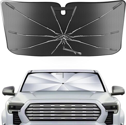 Portable Windshield Sunshade for Jeep Grand Cherokee/Jeep Grand Cherokee L 2011-2026 with Carry Bag (Not for Jeep Cherokee), Ice Crystal Sturdy Compact Shade Umbrella, UPF50+ UV Heat Protection in Saudi Arabia