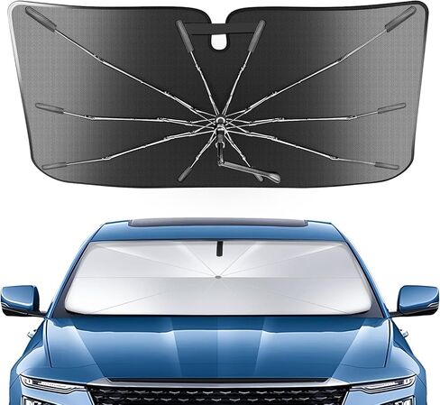 Portable Windshield Sunshade for Jeep Grand Cherokee/Jeep Grand Cherokee L 2011-2026 with Carry Bag (Not for Jeep Cherokee), Ice Crystal Sturdy Compact Shade Umbrella, UPF50+ UV Heat Protection in Saudi Arabia
