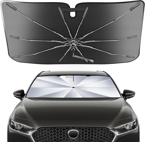 Portable Windshield Sunshade for Jeep Grand Cherokee/Jeep Grand Cherokee L 2011-2026 with Carry Bag (Not for Jeep Cherokee), Ice Crystal Sturdy Compact Shade Umbrella, UPF50+ UV Heat Protection in Saudi Arabia