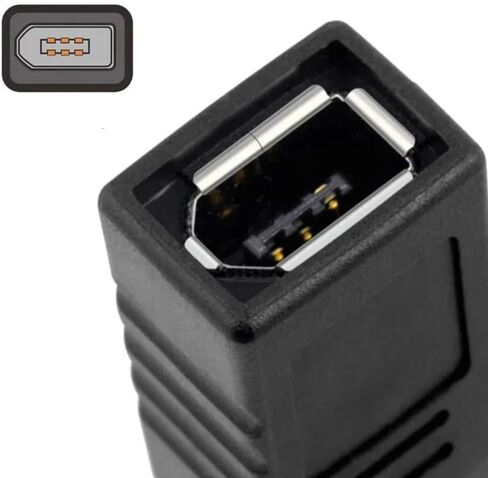 Firewire 400 to 800 Adapter Converter Ieee 1394a 6-pin Female to 1394b 9-pin Male Cables Connector Cable 6pin Wire in Saudi Arabia