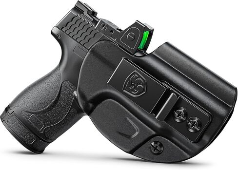 حافظة MUNALO IWB متوافقة مع Smith & Wesson M&P Shield Plus، وShield M2.0، وShield (الأصلي/1.0) - حافظة حمل مخفية مع قطع بصري، ملحق داخل حزام الخصر (اليد اليمنى) in Kuwait