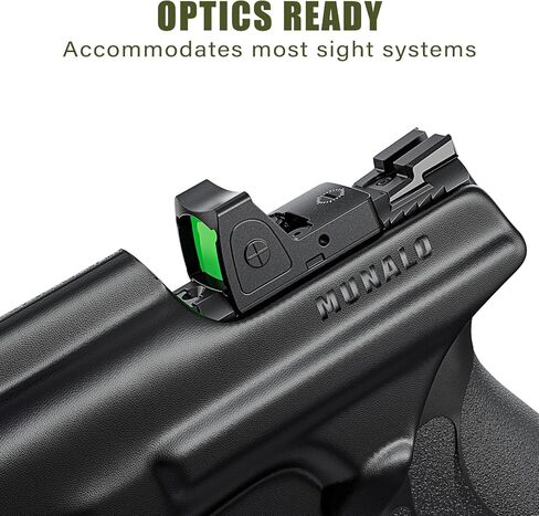 حافظة MUNALO IWB متوافقة مع Smith & Wesson M&P Shield Plus، وShield M2.0، وShield (الأصلي/1.0) - حافظة حمل مخفية مع قطع بصري، ملحق داخل حزام الخصر (اليد اليمنى) in Kuwait