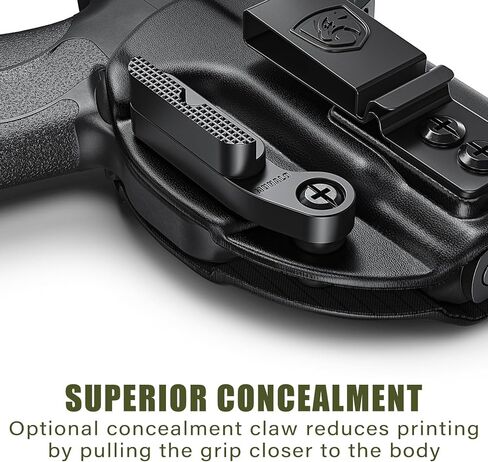 حافظة MUNALO IWB متوافقة مع Smith & Wesson M&P Shield Plus، وShield M2.0، وShield (الأصلي/1.0) - حافظة حمل مخفية مع قطع بصري، ملحق داخل حزام الخصر (اليد اليمنى) in Kuwait