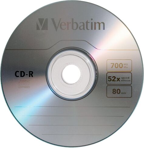 Verbatim CD-R 700MB 52X with Branded Surface - 1pk Slim Case in Saudi Arabia