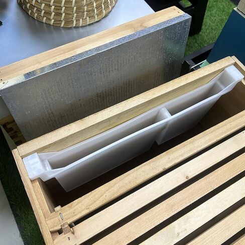 4pcs Langstroth Hive Bee Feeder - Dual Compartment 1.5L Bee Feeder & Water, Anti-Drowning Design for Beekeeping Supplies in Saudi Arabia