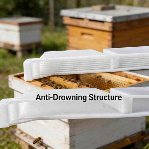 4pcs Langstroth Hive Bee Feeder - Dual Compartment 1.5L Bee Feeder & Water, Anti-Drowning Design for Beekeeping Supplies in Saudi Arabia