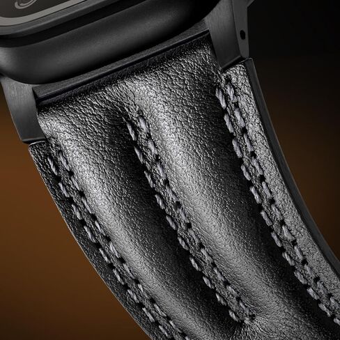Leather Band for Apple Watch Ultra 3/2/1 Bands 49mm 46mm 45mm 44mm for Men, Genuine Leather Rugged Classic Vintage Handcrafted Gift Strap for iWatch Ultra 3 2 1 SE series 11 10 9 8 7 6 5 4 3 in Saudi Arabia