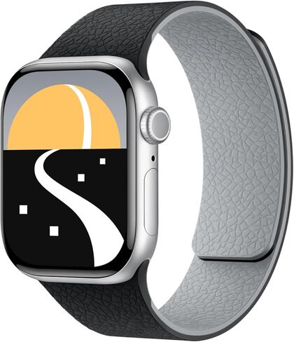 سوار ساعة مغناطيسي متوافق مع أحزمة ساعات Apple 38/40/41/42/44/45/46/49 ملم للرجال والنساء، حزام مقاوم للماء من السيليكون الناعم بمغناطيس قوي لسلسلة iWatch 11/10/9/8/7/6/5/4/2/1 SE Ultra 3/2 in Kuwait
