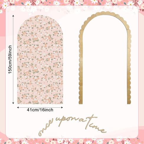 Novabright قوس جدار الشارات ديكور 60 × 35 بوصة إطار قوس خشبي وزهرة جدار الشارات قشر وعصا مرة واحدة في وقت علامة الجدران ديكور لغرفة نوم الحضانة غرفة المعيشة in Kuwait