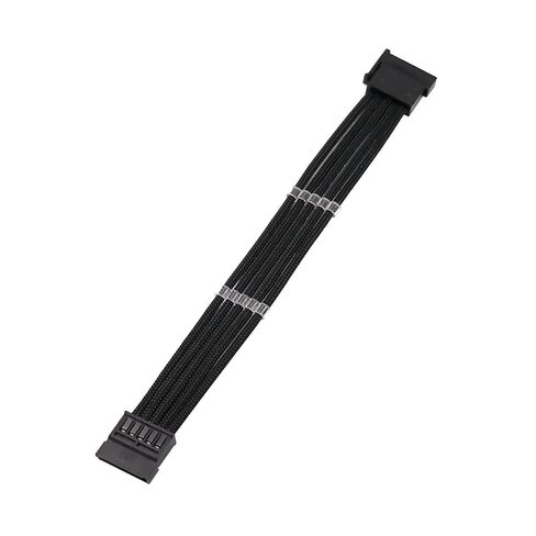 كابل تمديد الطاقة SATA 15Pin ذكر إلى أنثى بطول 4 مم 18AWG مع كابلات وأمشاط محول تمديد SATA HDD (30 سم، أبيض برتقالي) in Kuwait