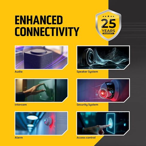 LION BEAM™ 18/4 Low Voltage Cable 1000FT Reel - Stranded Shielded 100% Bare Copper Audio and Security Wire CMR Insulated, 18AWG and 4 Conductors Bulk Cable for CCTV, ACS, Alarm and Audio Systems in Saudi Arabia