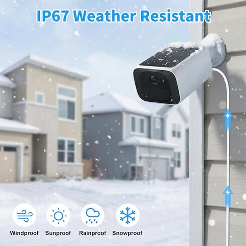 20FT Outdoor Power Adapter for eufy Security SoloCam S220/S340/S4/E30/E42, eufyCam S330 and eufy Indoor Cam S350/E30, Waterproof Flat Extension Charging Cable 5V 2A Power Cord Charger Your Camera in Saudi Arabia