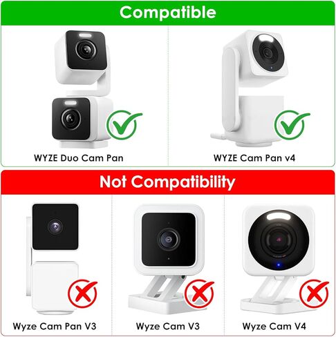 محول طاقة خارجي بطول 25 قدمًا لكاميرا WYZE V4، WYZE Duo/Solar Cam Pan، استبدال كابل تمديد من النوع C للقابس، كابل مسطح مقاوم للماء IP67 لشحن الكاميرا in Saudi Arabia