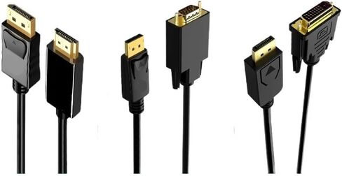 Gold Plated Plug Converter DP to VGA/DVI D/HDMI Long Cable for TV Lap*/top Computer 4K 1080P HD Display Port Adapter(DP to VGA) in Saudi Arabia