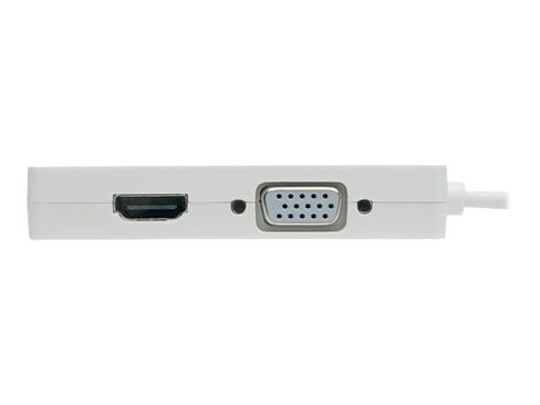 محول Tripp Lite U444-06N-HDV4K USB-C إلى HDMI DVI VGA، 4Kx2K 30 هرتز HDMI، 1080p DVI/VGA، متوافق مع Thunderbolt 3، 6 بوصات توصيل وتشغيل باللون الأبيض، حزمة Cloud Care التي تم تكوينها مسبقًا مؤهلة (حزمة واحدة) in Kuwait
