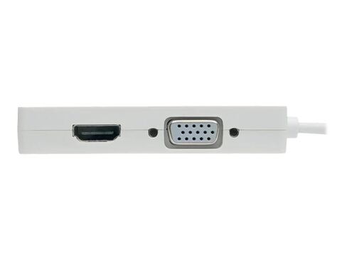 محول Tripp Lite U444-06N-HDV4K USB-C إلى HDMI DVI VGA، 4Kx2K 30 هرتز HDMI، 1080p DVI/VGA، متوافق مع Thunderbolt 3، 6 بوصات توصيل وتشغيل باللون الأبيض، حزمة Cloud Care التي تم تكوينها مسبقًا مؤهلة (حزمة واحدة) in Kuwait