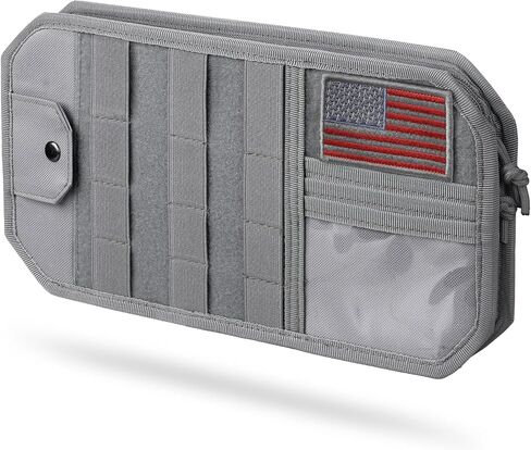 Molle Car Sun Visor Organizer with Zipper Storage Pouch & Glasses Clip, Auto Semi-Rigid MOLLE Panel for Police Gear & Overlanding Accessories, Fit Most Cars, SUVs, Vans & Trucks in Kuwait