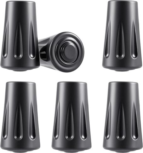 BlingKingdom 6 PCS Walking Stick Caps Trekking Pole Tips Rubber Hiking Walking Stick Tips for Hiking Sticks, Trekking Poles, Walkers in Saudi Arabia