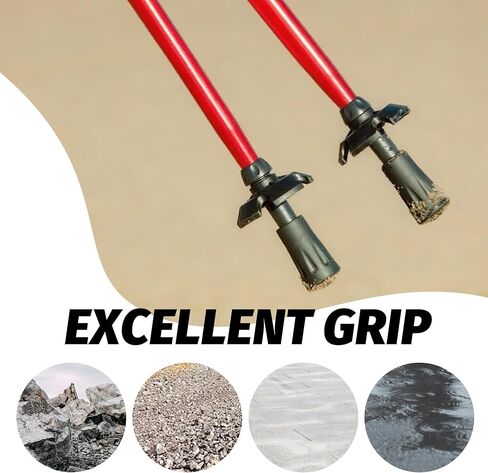 BlingKingdom 6 PCS Walking Stick Caps Trekking Pole Tips Rubber Hiking Walking Stick Tips for Hiking Sticks, Trekking Poles, Walkers in Saudi Arabia