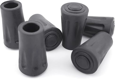 BlingKingdom 6 PCS Walking Stick Caps Trekking Pole Tips Rubber Hiking Walking Stick Tips for Hiking Sticks, Trekking Poles, Walkers in Saudi Arabia