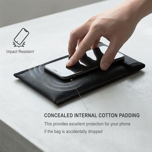 Faraday Bags for Phone Privacy & Security - Signal Blocking Pouch for GPS/WIFI/5G/RFID - Fireproof & Waterproof Anti-Drop Case for Travel & Data Protection Black in Saudi Arabia