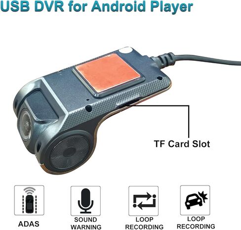 جهاز تسجيل فيديو رقمي للسيارات مسجل فيديو رقمي كاميرا USB أمامية شاشة سيارة USB CMOS HD لمشغلات DVD للسيارة التي تعمل بنظام أندرويد ستيريو راديو تلقائي in Saudi Arabia