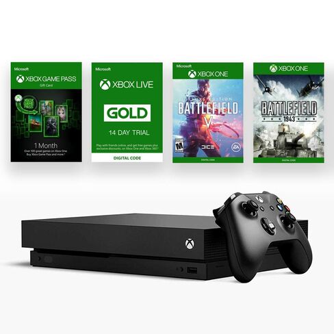 Microsoft Xbox One X 1TB Console - Battlefield V Bundle - Xbox One - Black (Renewed) in Saudi Arabia