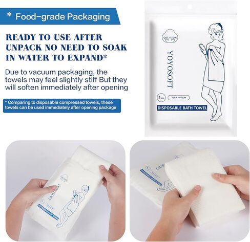 7 Pack Disposable Bath Towels Durable Large Portable Thicken Camping Towels for Travel Hotel Business Trip Swimming Pet Towels Sauna Spa Hot Spring Water Play 55.12''X27.56'' in Saudi Arabia
