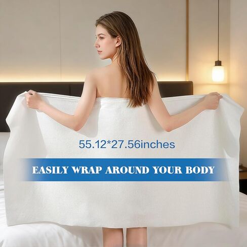 7 Pack Disposable Bath Towels Durable Large Portable Thicken Camping Towels for Travel Hotel Business Trip Swimming Pet Towels Sauna Spa Hot Spring Water Play 55.12''X27.56'' in Saudi Arabia