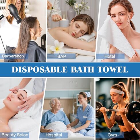 7 Pack Disposable Bath Towels Durable Large Portable Thicken Camping Towels for Travel Hotel Business Trip Swimming Pet Towels Sauna Spa Hot Spring Water Play 55.12''X27.56'' in Saudi Arabia