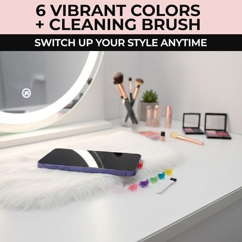 PortPops USB-C Dust Plugs for iPhone 15, Charm Stays Put, Wireless Charging Friendly, Blocks Dust and Lint, 6 Colors with Cleaning Brush, for USB C Phones Kindles Tablets in Saudi Arabia