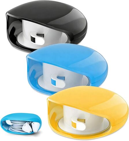 3PCS Automatic Cord Reel, Cable Winder Retractable Cord Organizer, Portable Cable Management,Tangle-Free, for USB Cables, Headset Cable, Data Cables (A) in Saudi Arabia