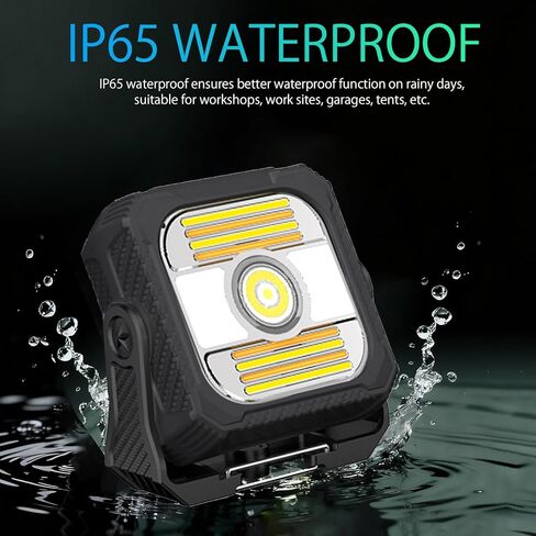 LED Solar Portable Camping Lights with Stand dimmable,Magnetic Work Lights 1500lm, IP65 Waterproof, 7 Light Modes Portable Flood Light, Camping Lantern for Indoor Outdoor (Black) in Saudi Arabia