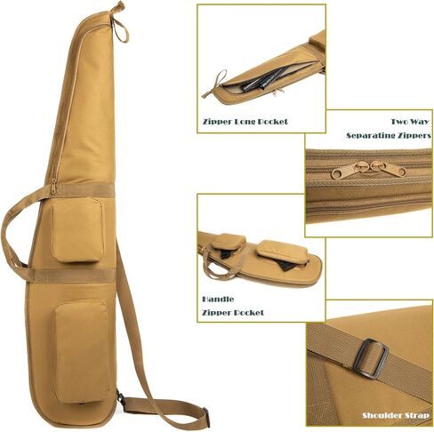 Gun Cases for Rifles Shotgun 44" 48" 52" Multiple Magazine Holder Pouches Outdoor Tactical Accessory Bags Carried By Hand Or Adjustable and Removable Shoulder Strap. in Saudi Arabia