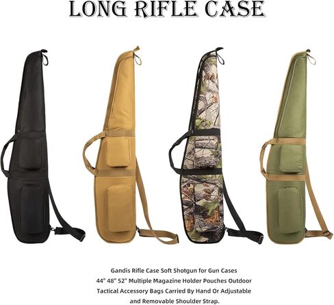 Gun Cases for Rifles Shotgun 44" 48" 52" Multiple Magazine Holder Pouches Outdoor Tactical Accessory Bags Carried By Hand Or Adjustable and Removable Shoulder Strap. in Saudi Arabia