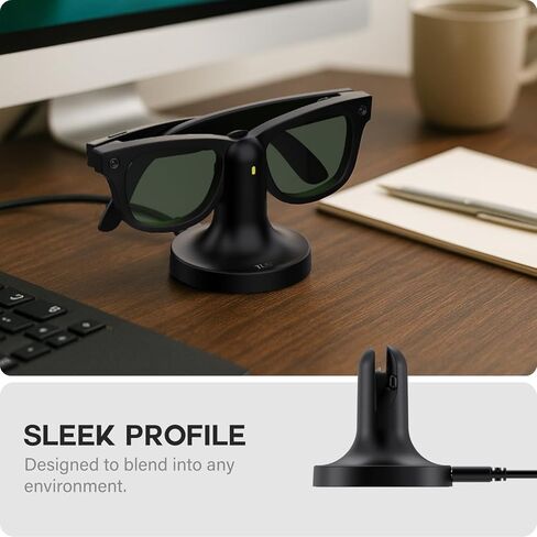حامل وكابل شحن TUSITA متوافق مع نظارات Ray-Ban Meta الذكية - الجيل الأول فقط، USB-C in Kuwait