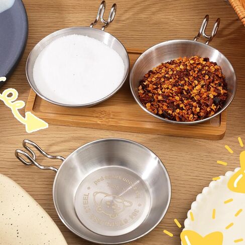 304 Stainless Steel Compact and Lightweight Stainless Steel Camping Bowl with Handle, Portable Cup for Hiking, Backpacking and Outdoor Travel (80ml) in Saudi Arabia