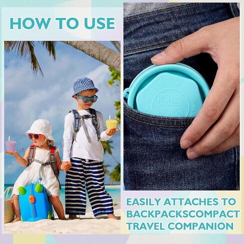 Patelai 3 Pack Silicone Collapsible Travel Cups with Straws 6oz Foldable Water Cup Bpa-free Folding Camping Mug Small Portable Drinking Cup with Lid for Travel Hiking Summer Outdoors in Saudi Arabia