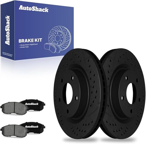 AutoShack Front Brake Rotors Ceramic Brake Pads | Replacement for 2007-2013 Nissan Altima 2.5L 3.5L V6 FWD | 6-PC Brake Kit in Saudi Arabia