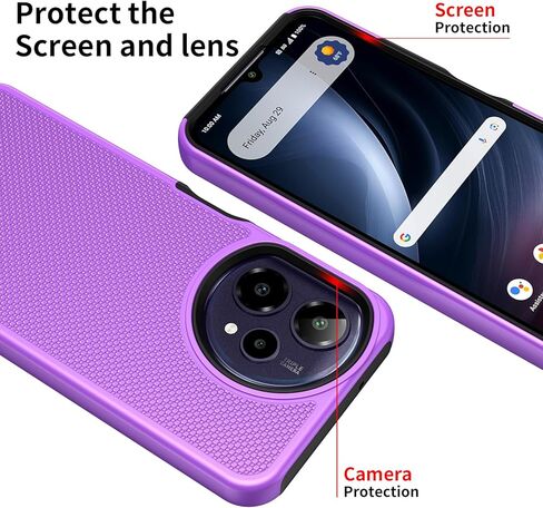 for Cricket Icon Pro 2026 Phone Case/AT&T Motivate Pro 2 5G Phone Case with Screen Protector,Dual Layer Heavy Duty Military Grade Shockproof Corner Cover Purple in Saudi Arabia