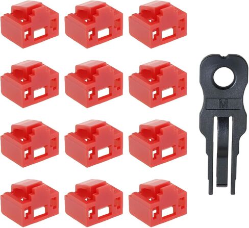 قفل منفذ شبكة RJ45 من Heyous 12 قطعة مع غطاء واقي مضاد للغبار مناسب لمفاتيح جهاز التوجيه المحمول in Saudi Arabia